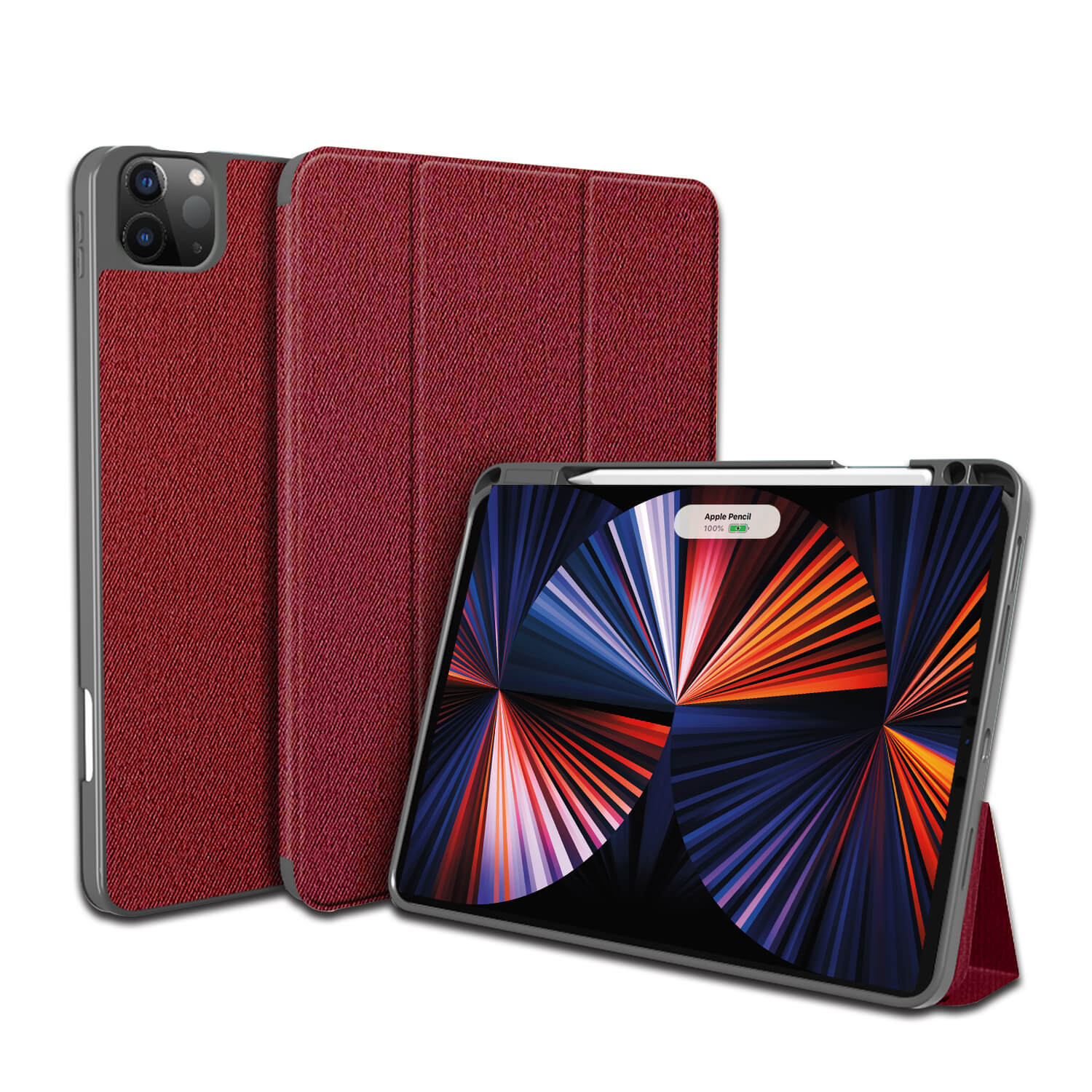 Mutural iPad Pro 2021 / 2020 11" Smart Cover Case Red