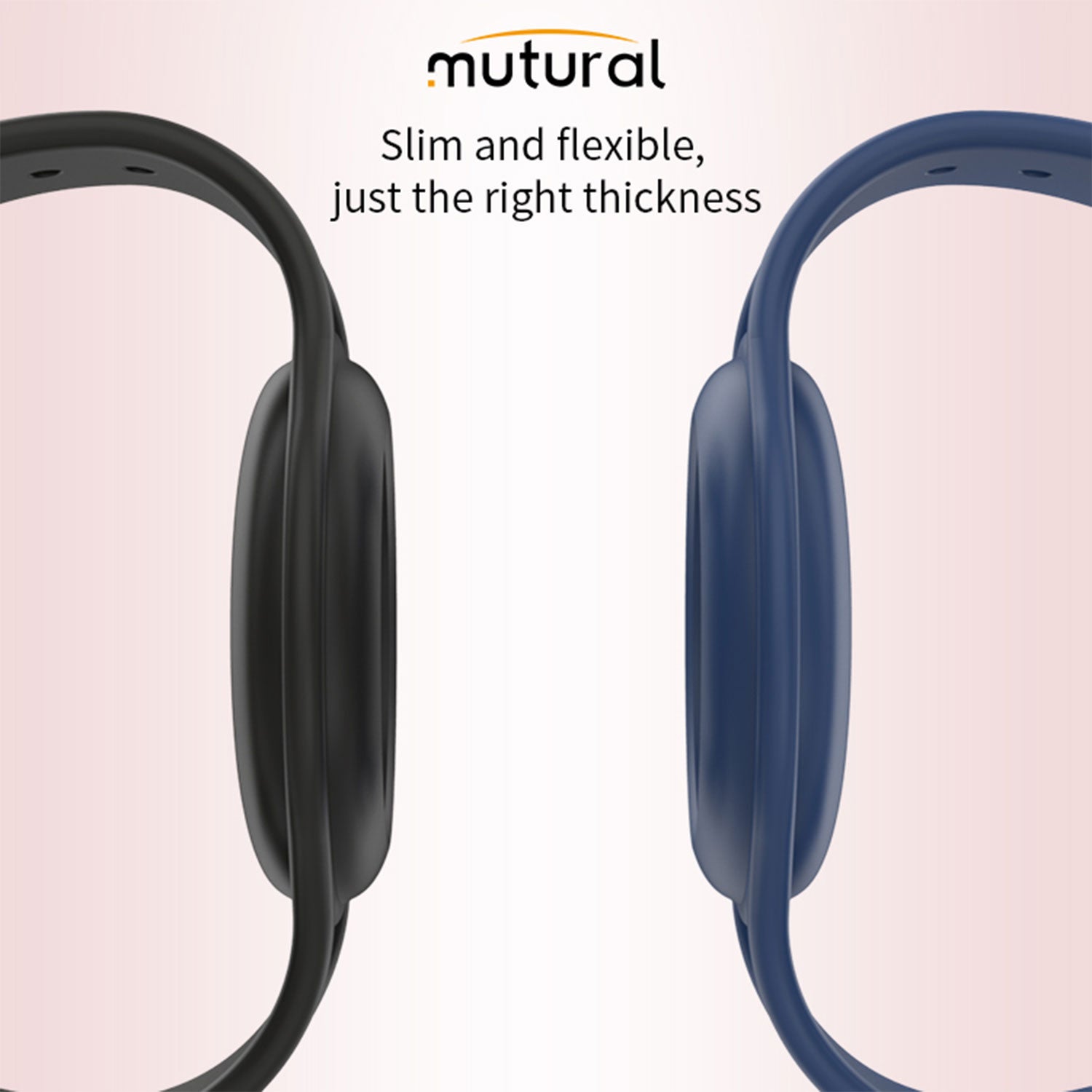 Mutural AirTag Soft Silicone Pet Collar Pink