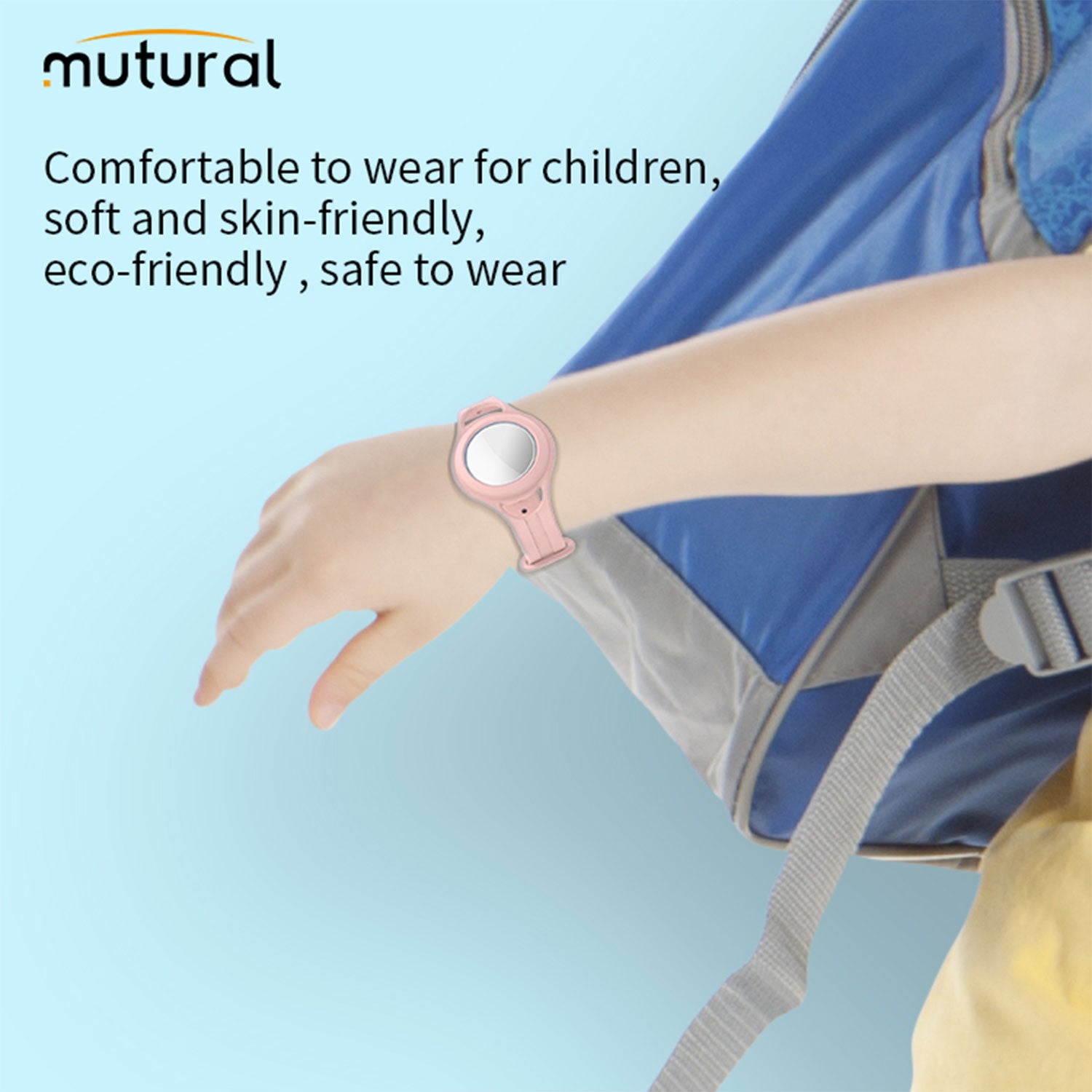 Mutural AirTag Soft Silicone Pet Collar Pink
