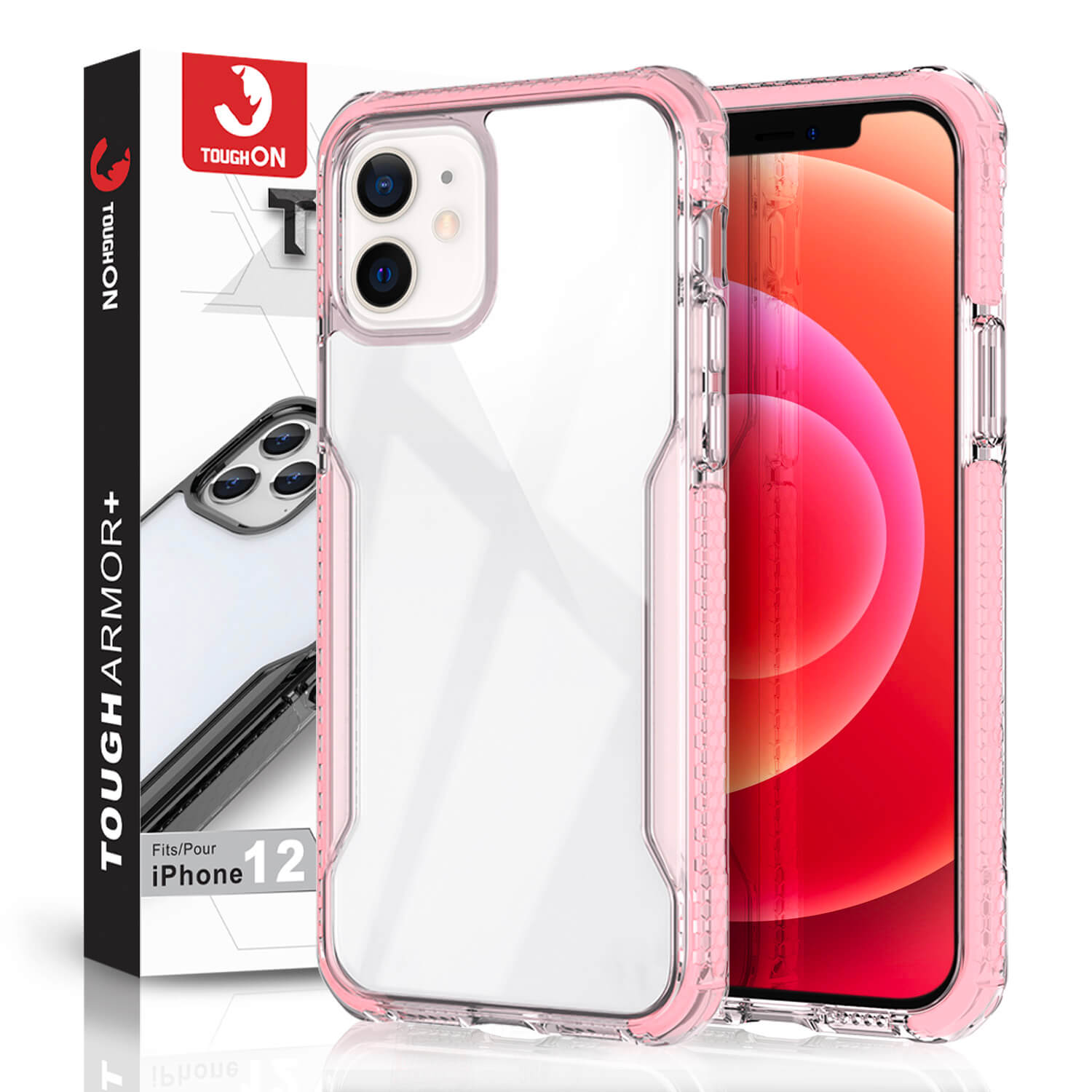 Tough On iPhone 12 mini Case Tough Armor + Pink