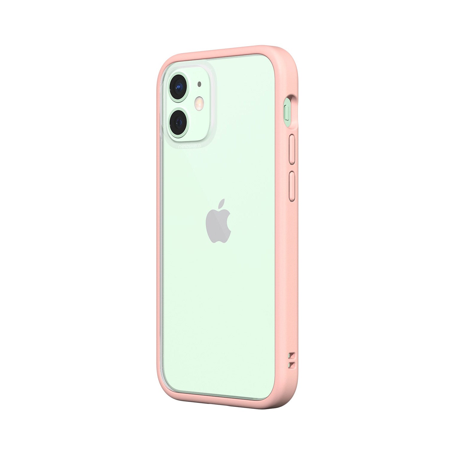 RhinoShield iPhone 12 mini Case MOD NX with Rim, Button, Frame, Clear Back Plate Blush Pink