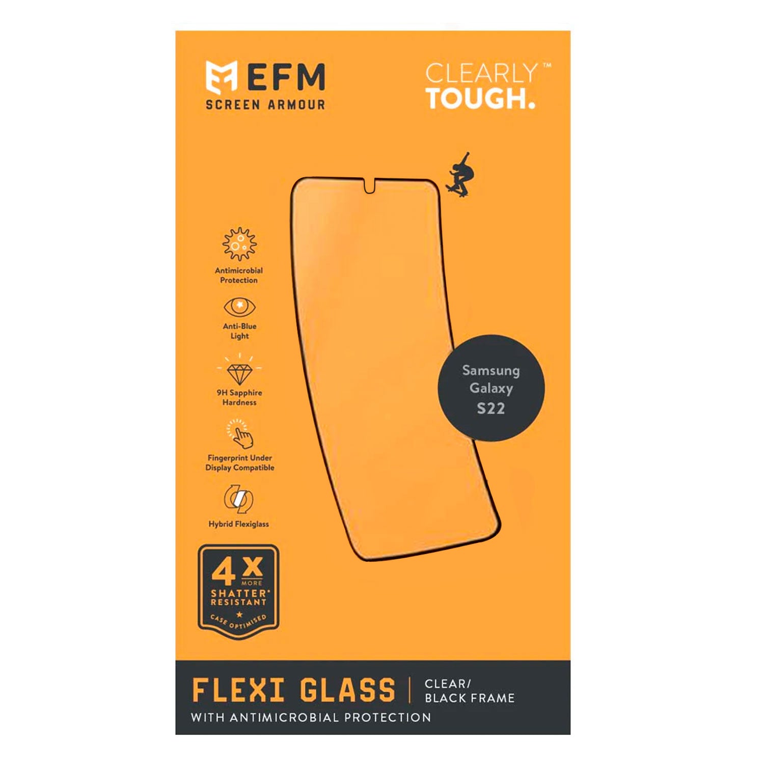 EFM Samsung Galaxy S22 5G FlexiGlass Screen Armour Dual Install