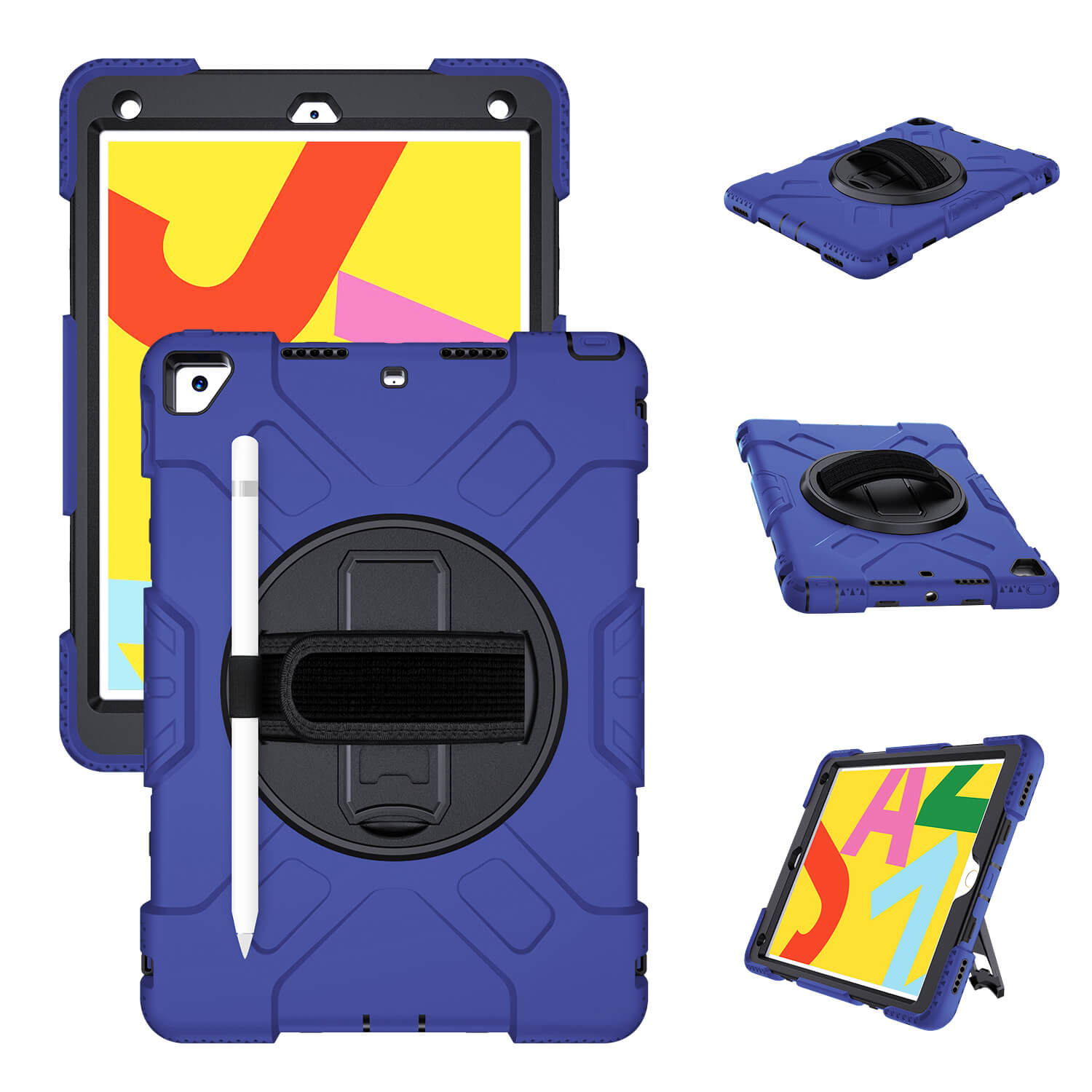 Tough On iPad 7 / 8th Gen 10.2" Case Rugged Protection Blue
