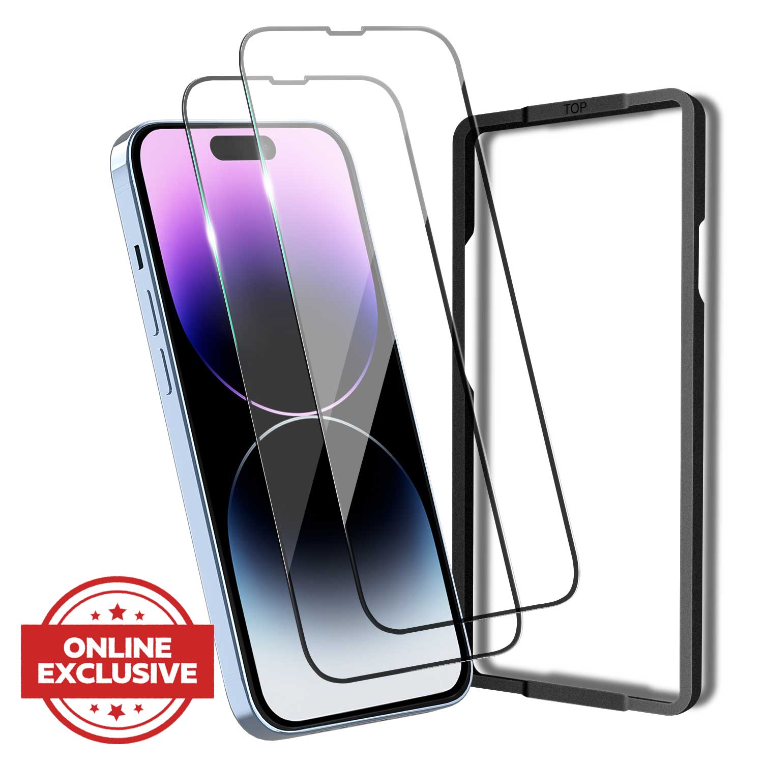 iPhone 14 Pro Full Tempered Glass Screen Protector 2 Pack