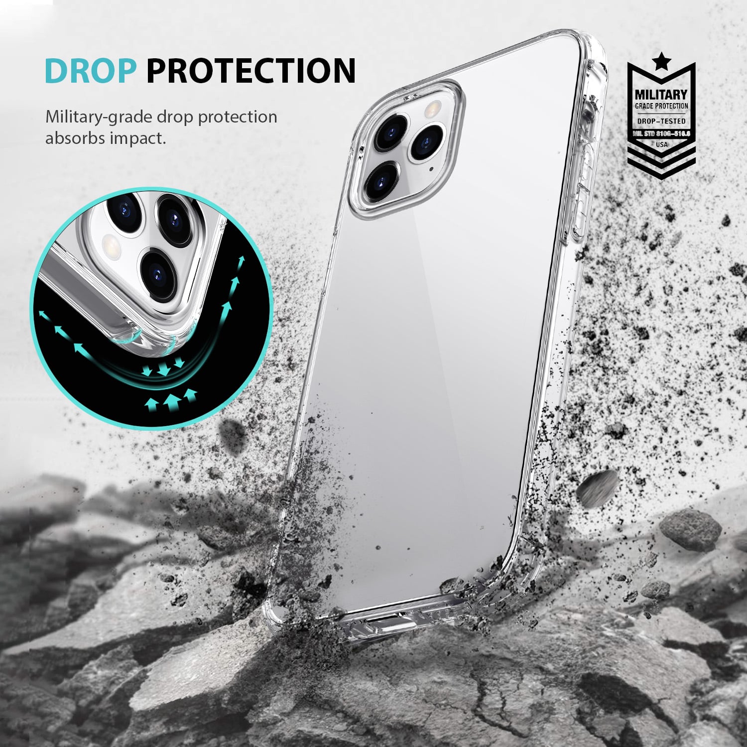 Tough On iPhone 12 / 12 Pro Case Tough TPU Clear