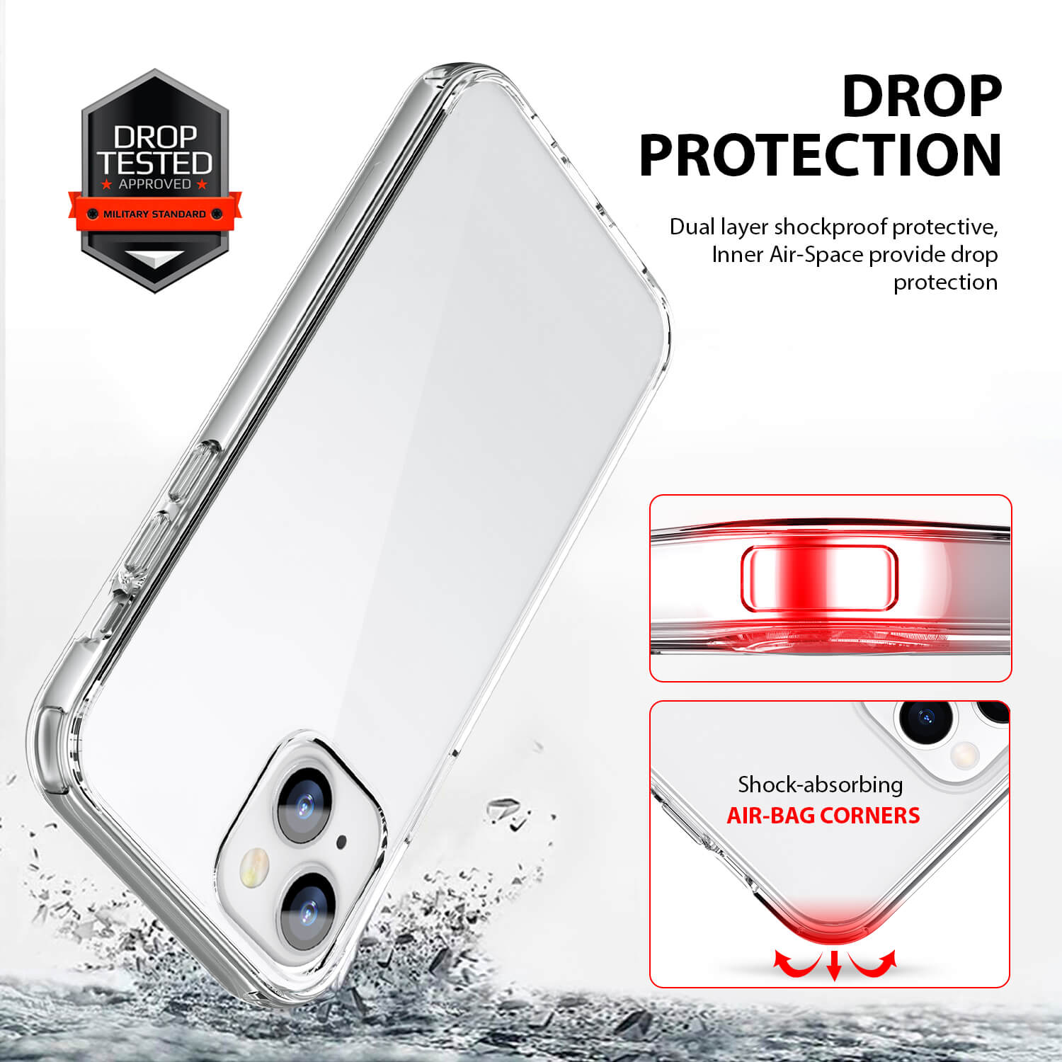 Tough On iPhone 13 Case Air Clear
