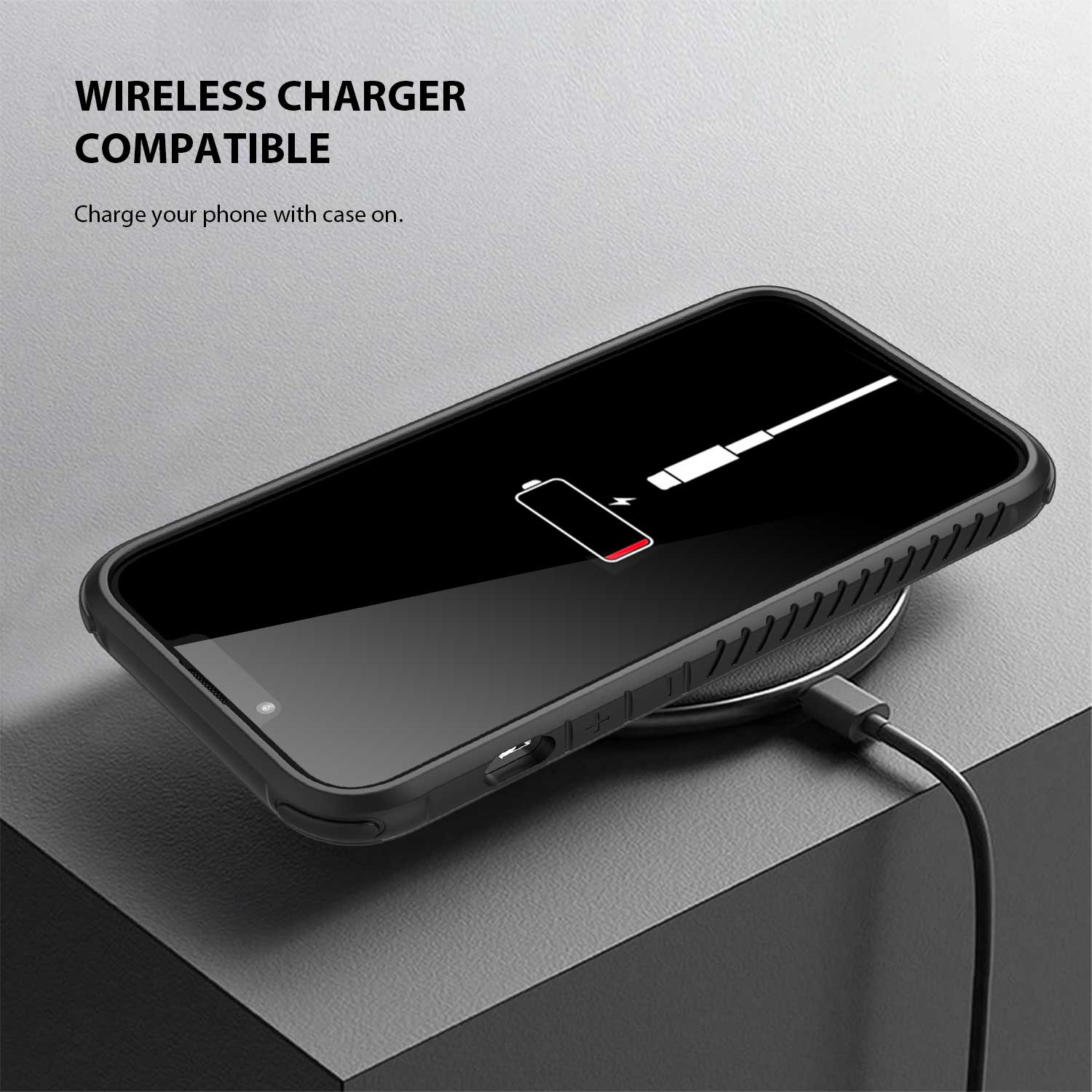 Tough On iPhone 13 Pro Max Case Iron Shield Carbon Fiber Black