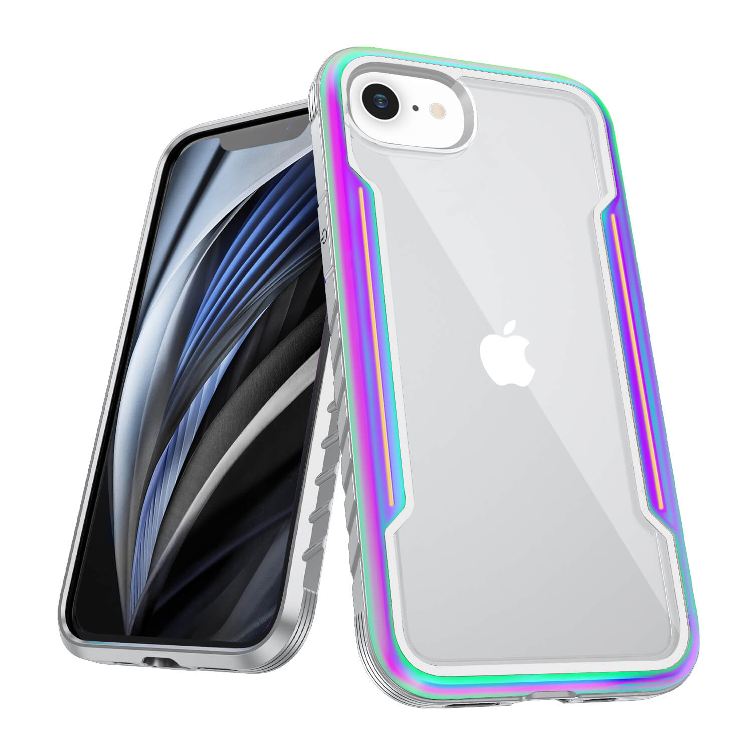 Tough On iPhone SE 2022 & 2020 /iPhone 7 & 8 & 6 Case Iron Shield Iridescent