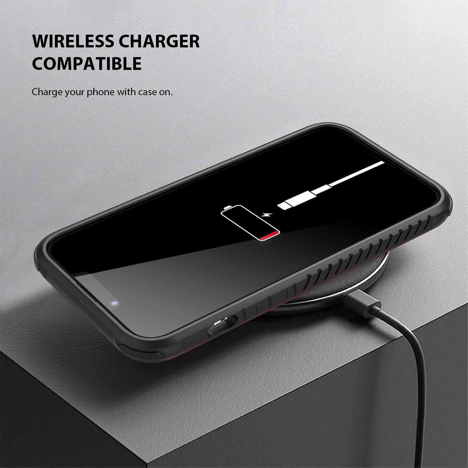 Tough On iPhone 13 Case Iron Shield Red