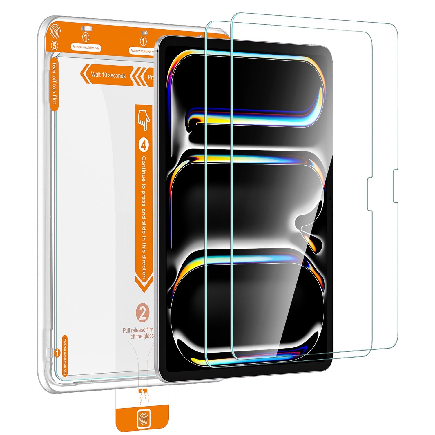 Tough On Screen Protector Tempered Glass 2 Pack for iPad