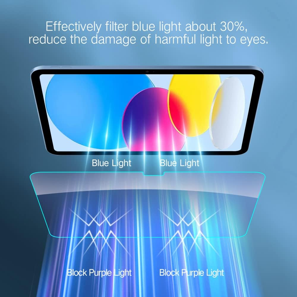 Tough On iPad 10th Gen 2022 10.9" Screen Protector Tempered Glass Anti BlueLight