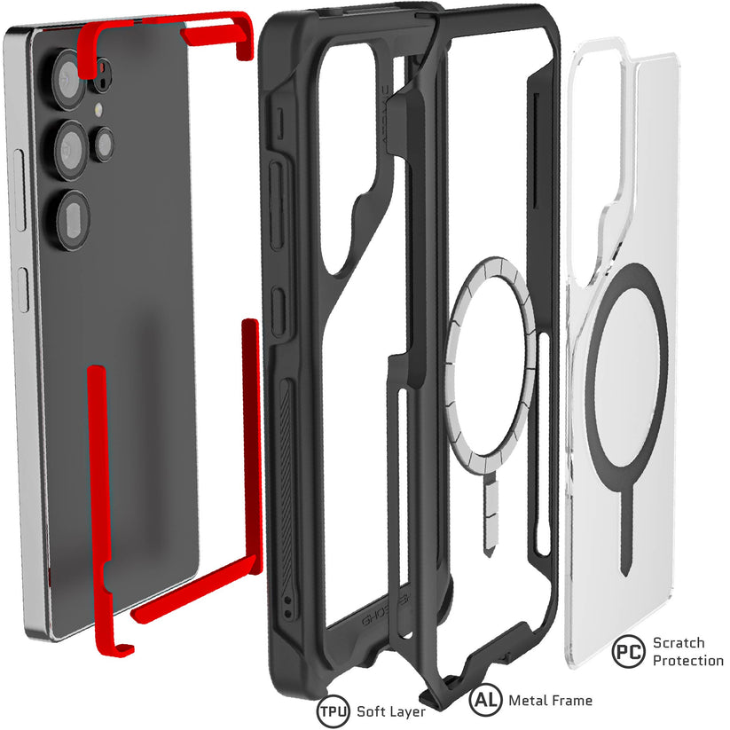 Ghostek Samsung Galaxy S25 Ultra Case Atomic Aluminum Protection