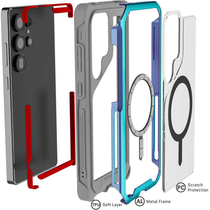 Ghostek Samsung Galaxy S25 Ultra Case Atomic Aluminum Protection