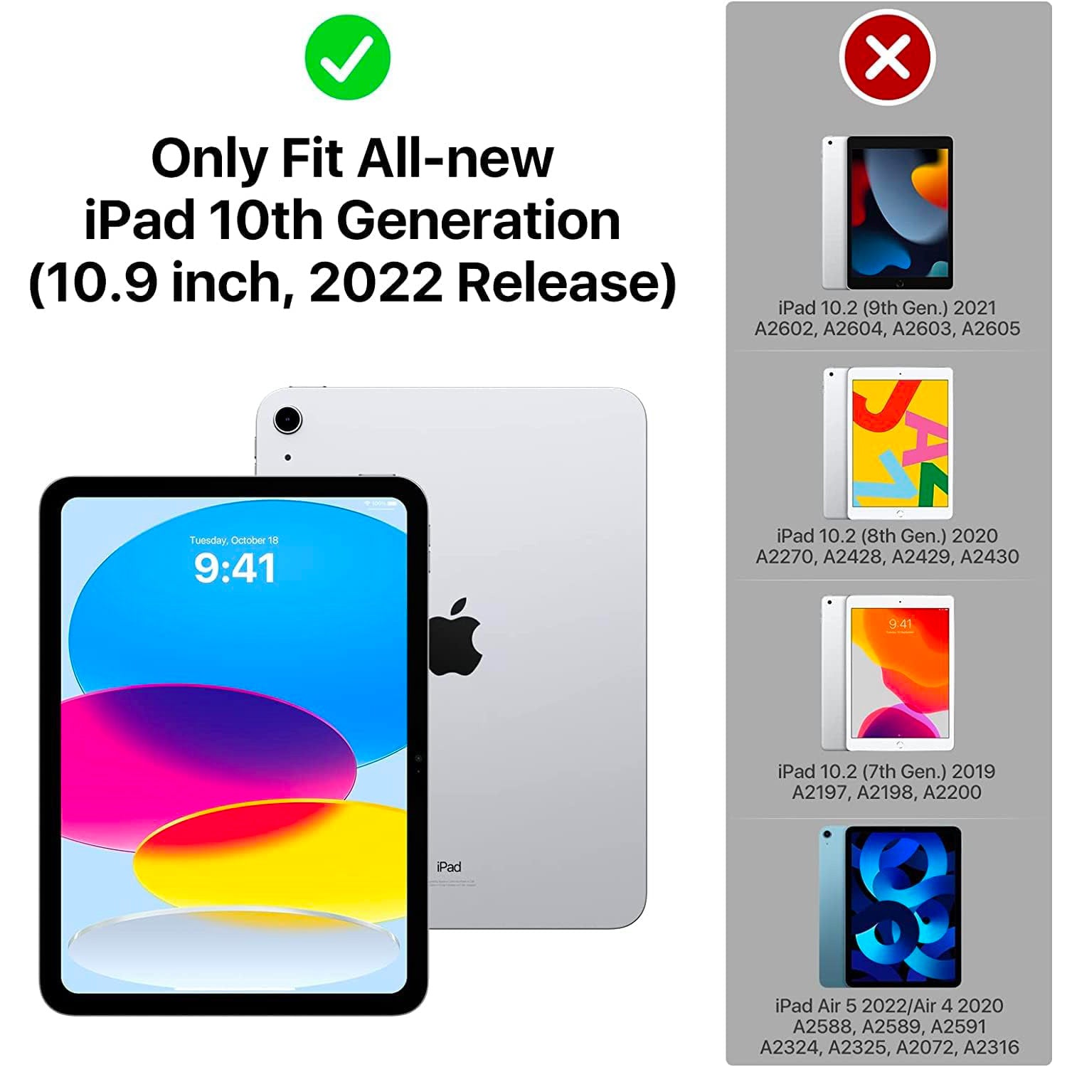 Tough On iPad 10th Gen 2022 10.9" Screen Protector Full Cover Tempered Glass