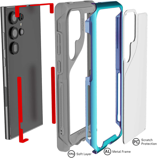 Ghostek Samsung Galaxy S24 Ultra Case Atomic Slim Aluminum Protection