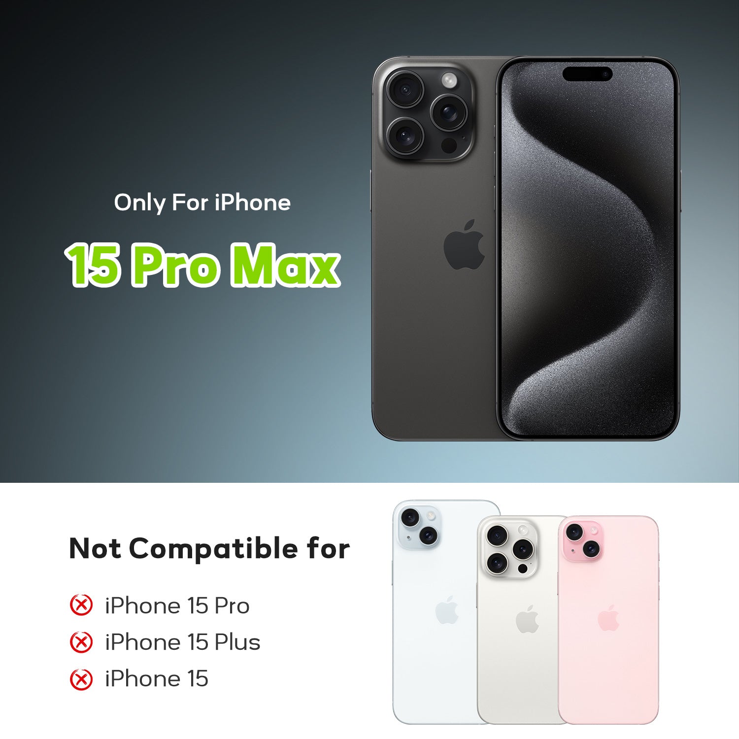 Tough On iPhone 15 Pro Max Case Magnetic Fine Detachable Leather