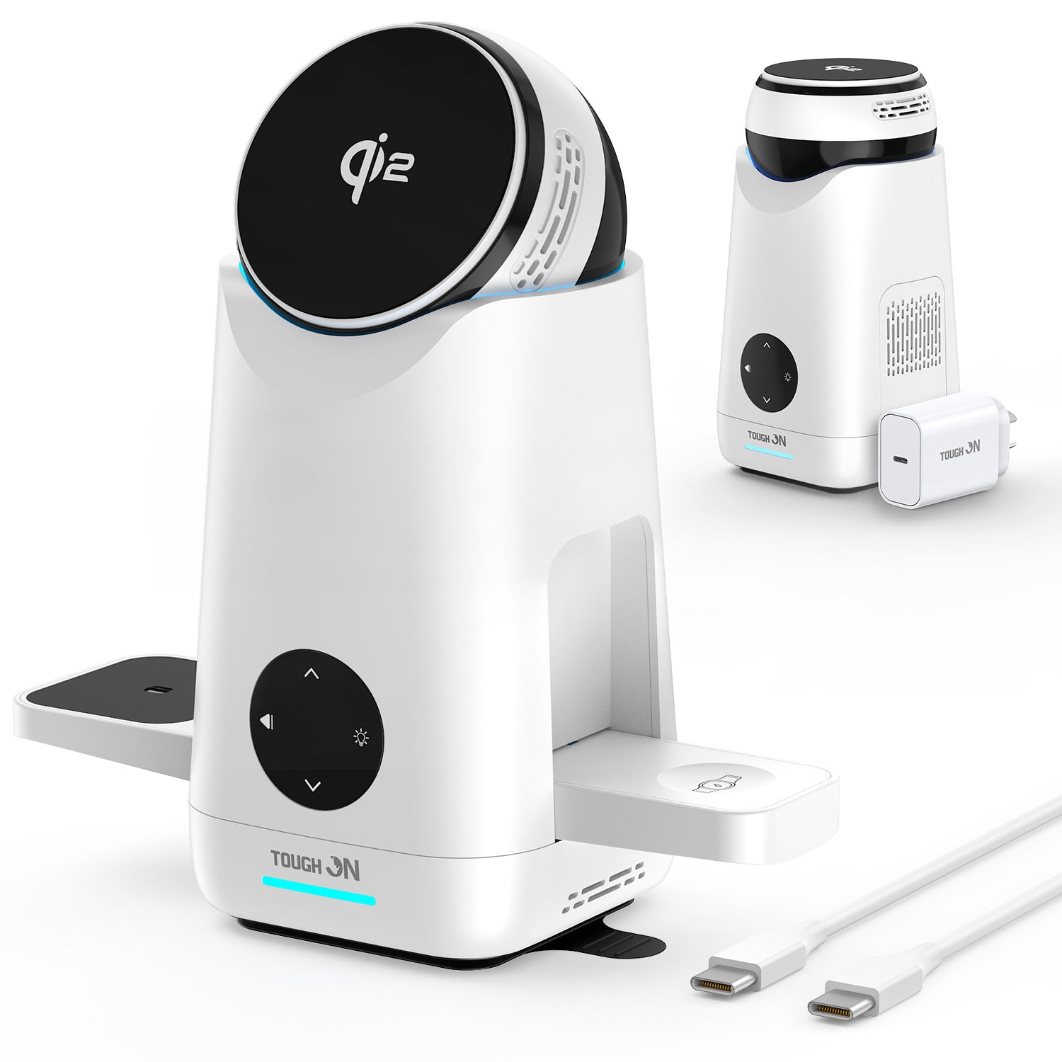 Tough On MagMax Qi2 3-in-1 Wireless Charger with Smart Infrared Sensor Rotation