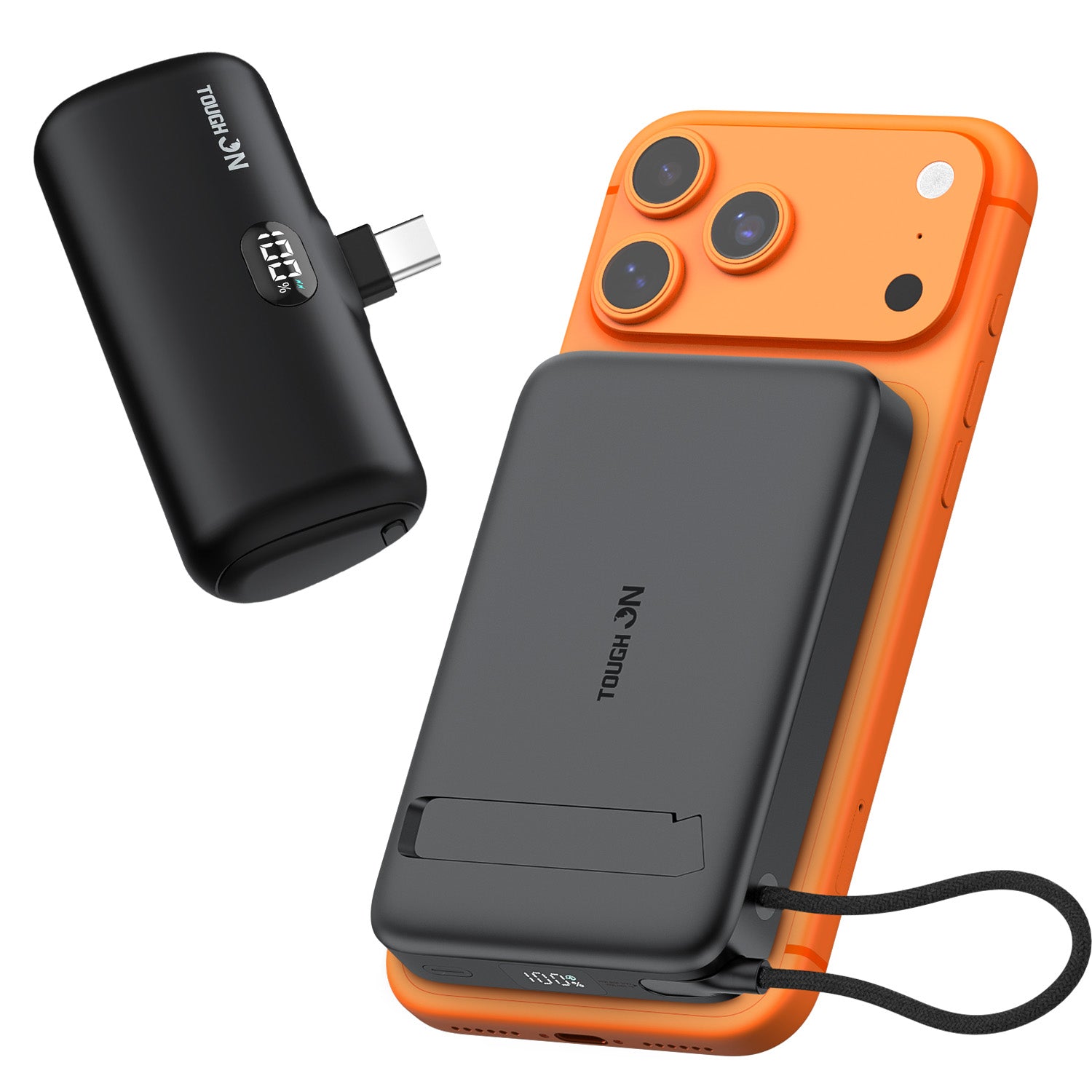 Tough On Qi2 10000mAh Power Bank and Mini Charger for USB-C Bundle