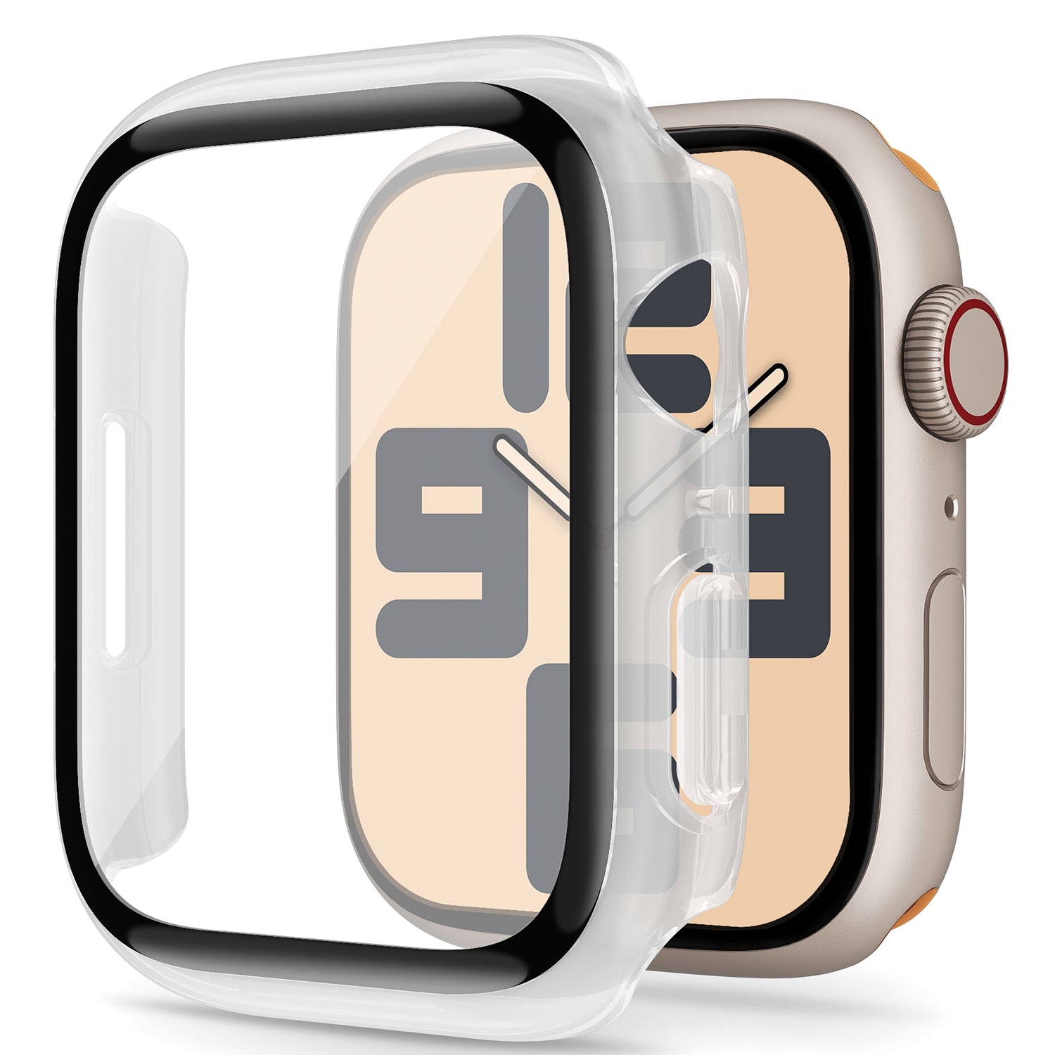 Tough On Apple Watch Case Series 6 / 5 / 4 / SE 44mm with Tempered Glass Screen Protector