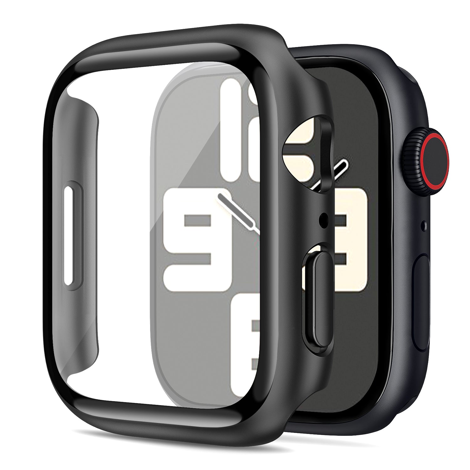 Tough On Apple Watch Case Series 6 / 5 / 4 / SE 44mm with Tempered Glass Screen Protector