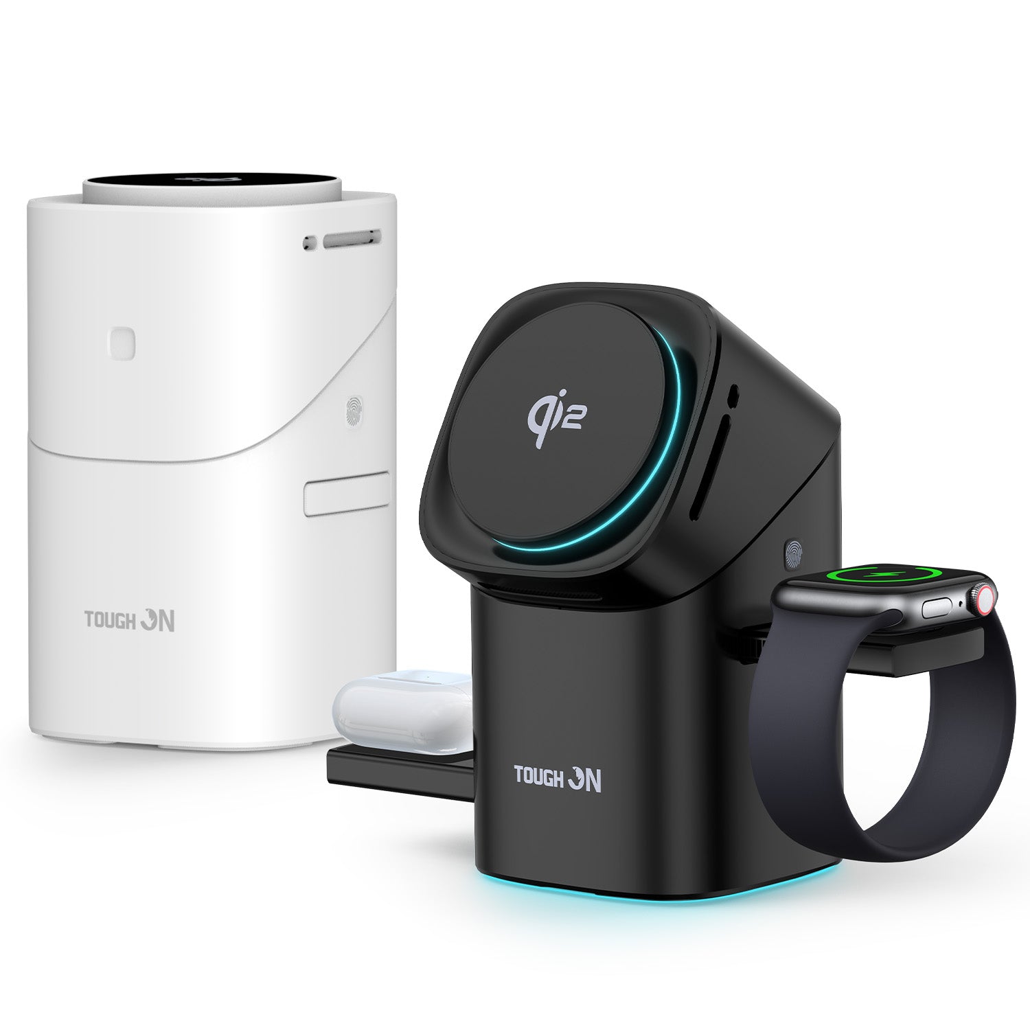 2 Pack Tough On MagPro Qi2 3-in-1 Wireless Charger for Apple