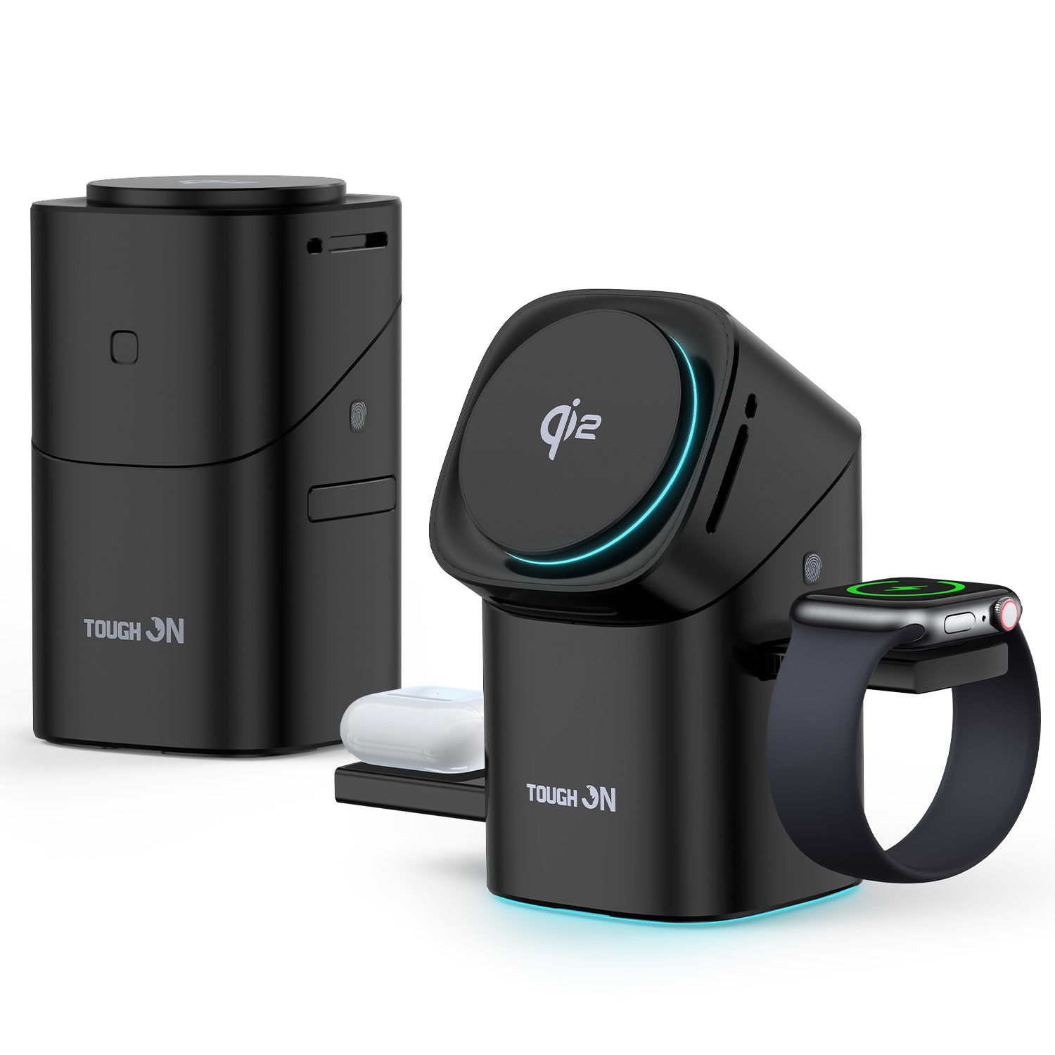 2 Pack Tough On MagPro Qi2 3-in-1 Wireless Charger for Apple