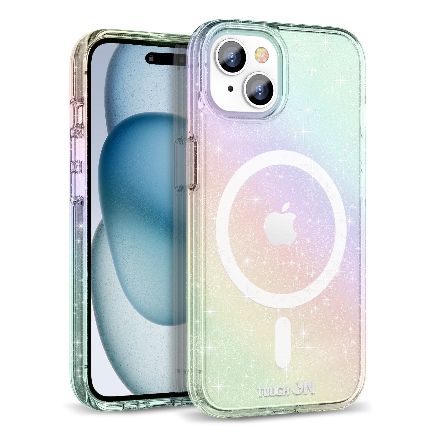 Tough On No Yellow Glitter Iridescent Case with MagSafe for iPhone