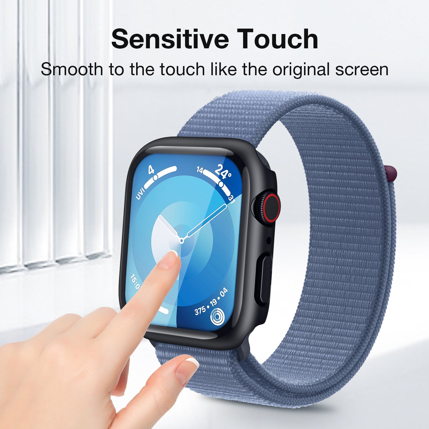 Tough On Apple Watch Case Series 9 / 8 / 7 41mm with Tempered Glass Screen Protector