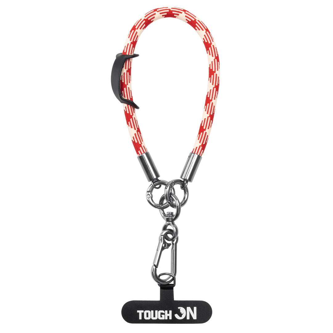 Tough On Rope Phone Wristlet Strap with Card Red