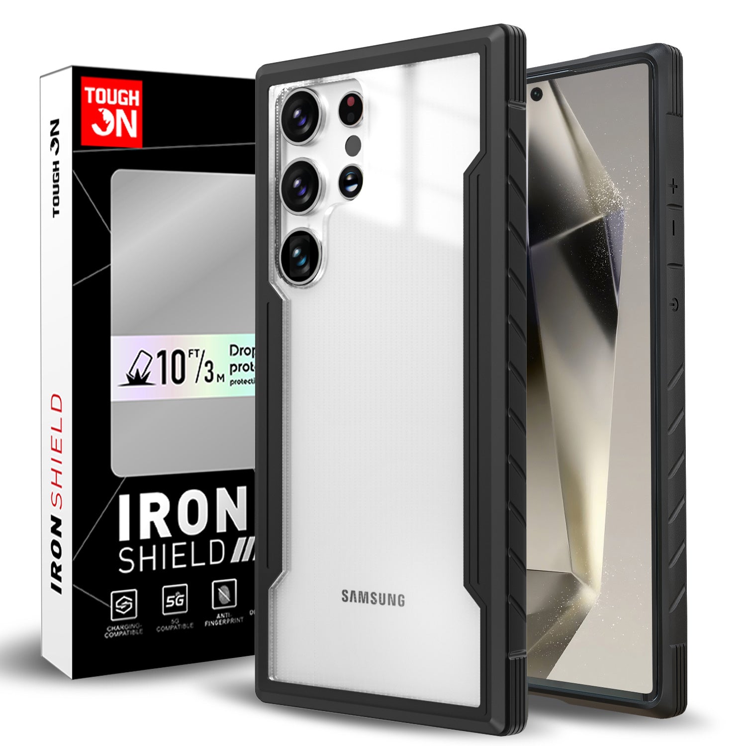 Tough On Samsung Galaxy S24 Ultra Case Iron Shield Black