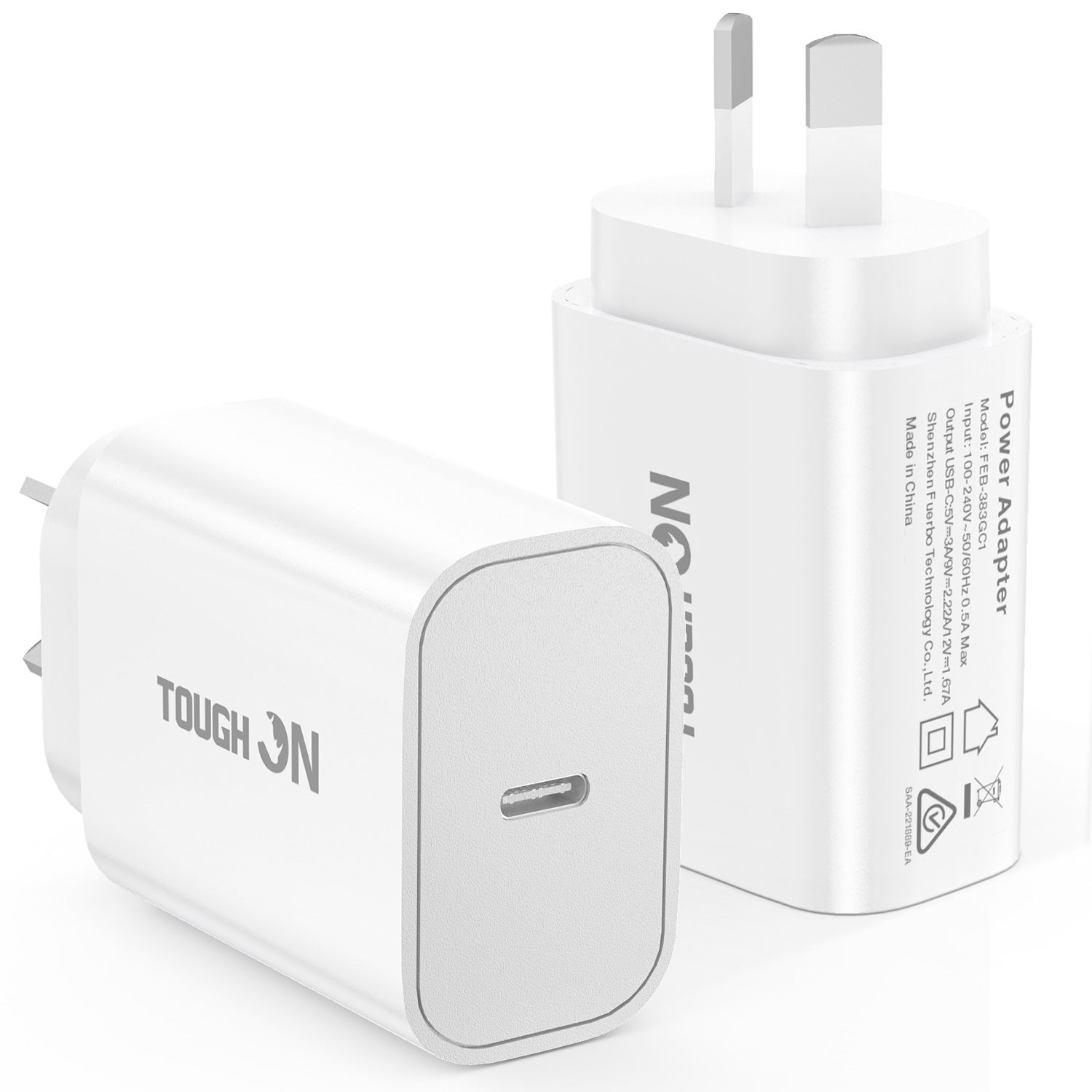 Tough On Tough Power Wall Charger 20W USB C Fast Charge PD 3.0