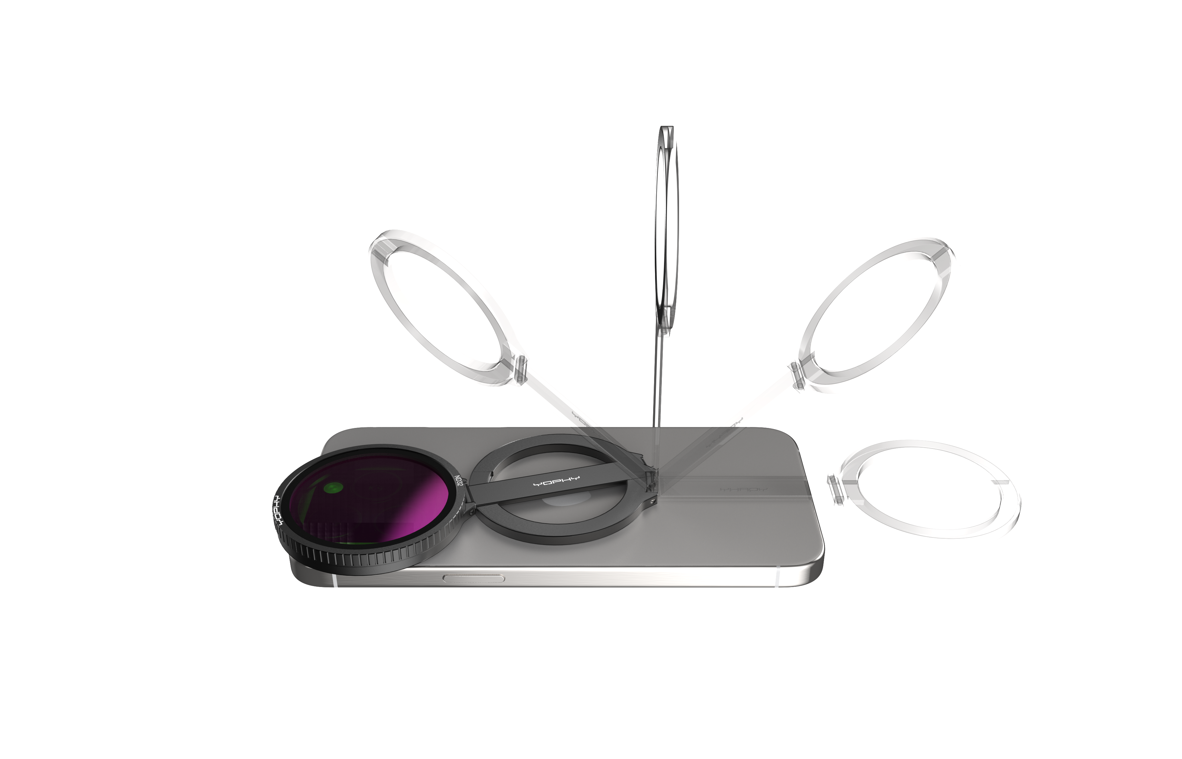 YOPHY Foldable Magnetic Phone Mount Stand with CPL Filter