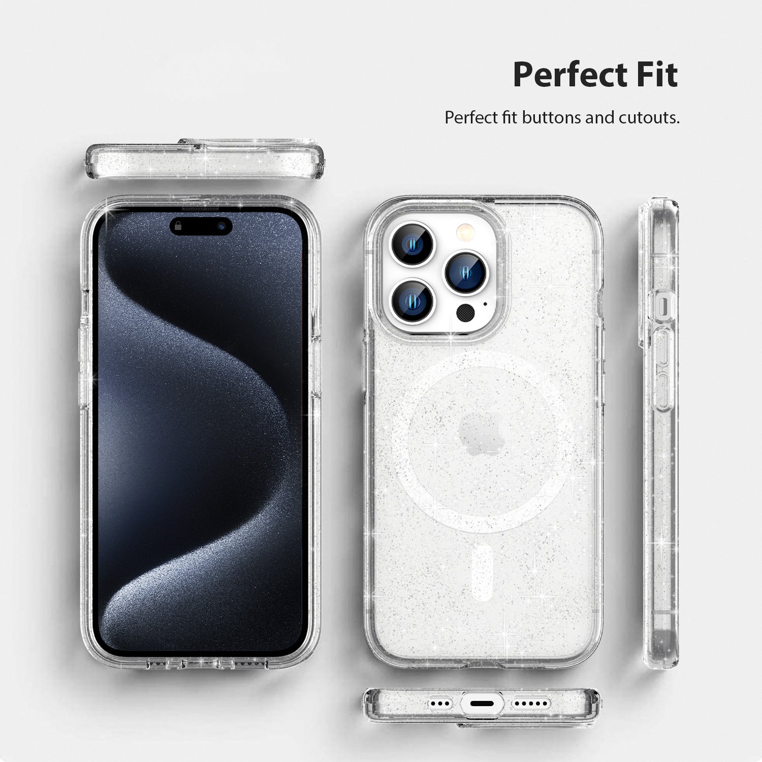 Tough On iPhone 15 Pro Max Clear Case with MagSafe