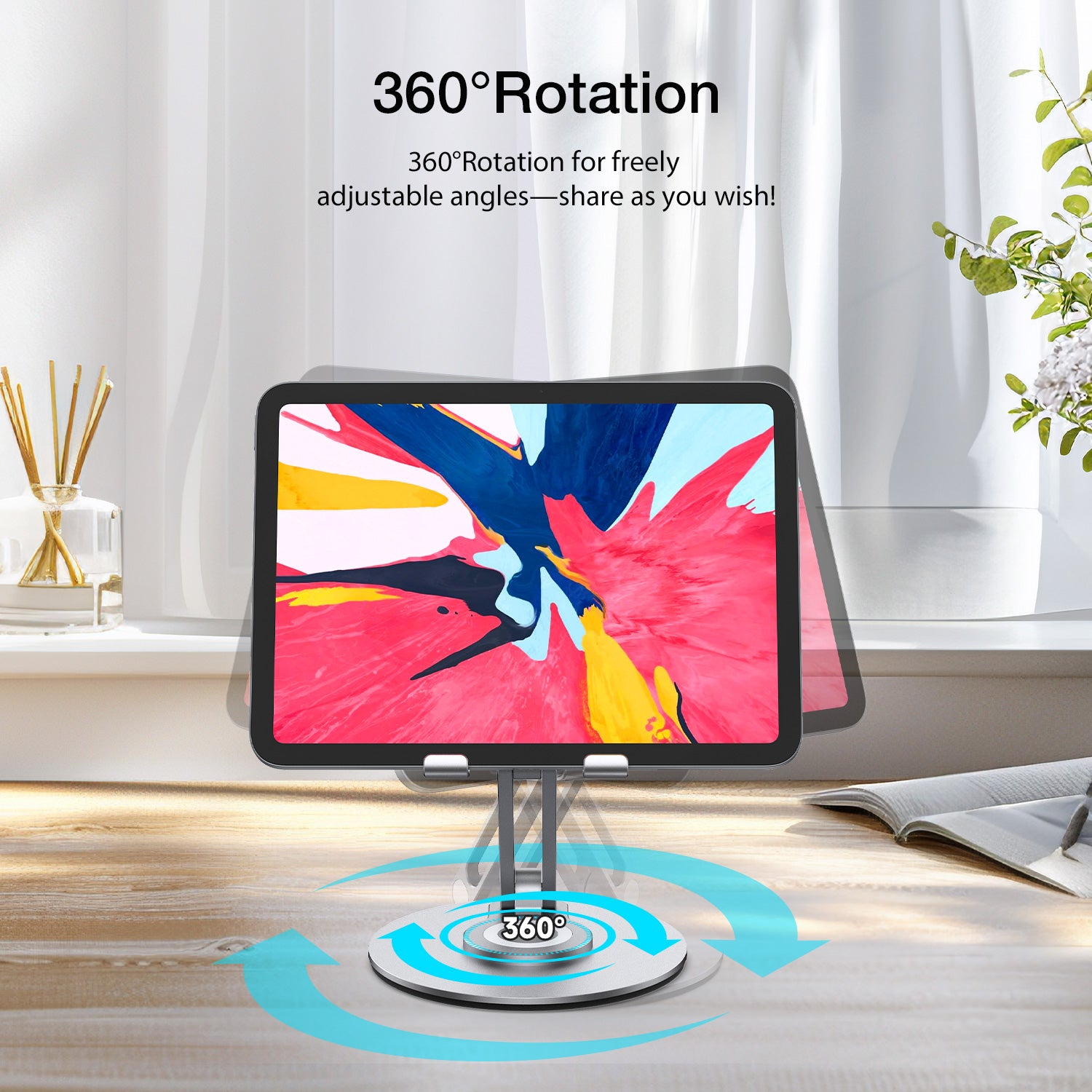 Tablet Stands 360 Rotating Foldable iPad Holder Stand