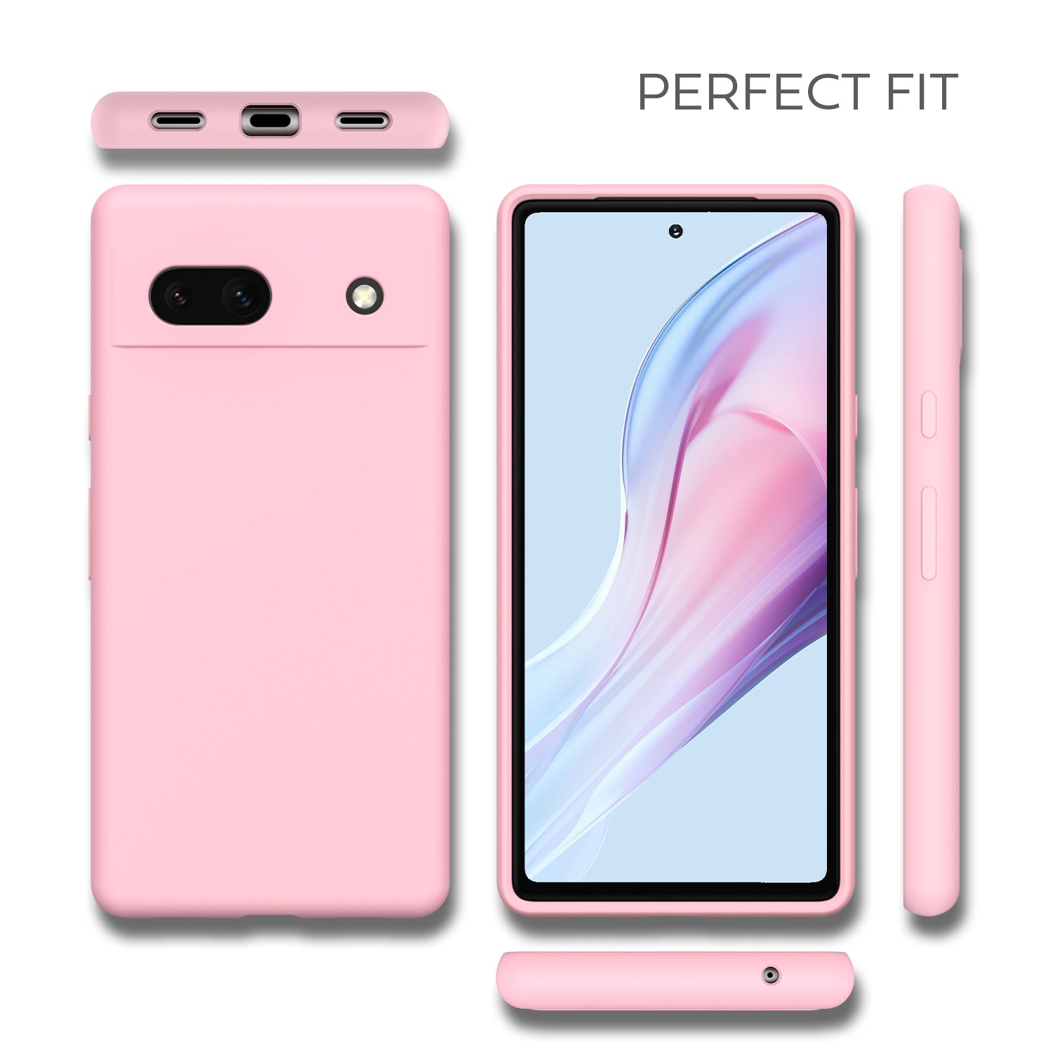 Tough On Google Pixel 7a Silicone Case Pink
