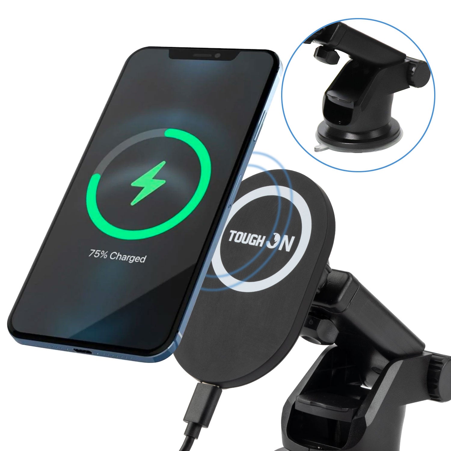 Tough On 15W Wireless Magnetic Universal Car Mount