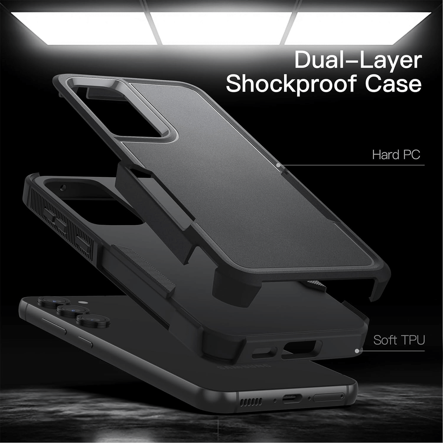 Tough On Samsung Galaxy S24 Case Heavy Armor Black