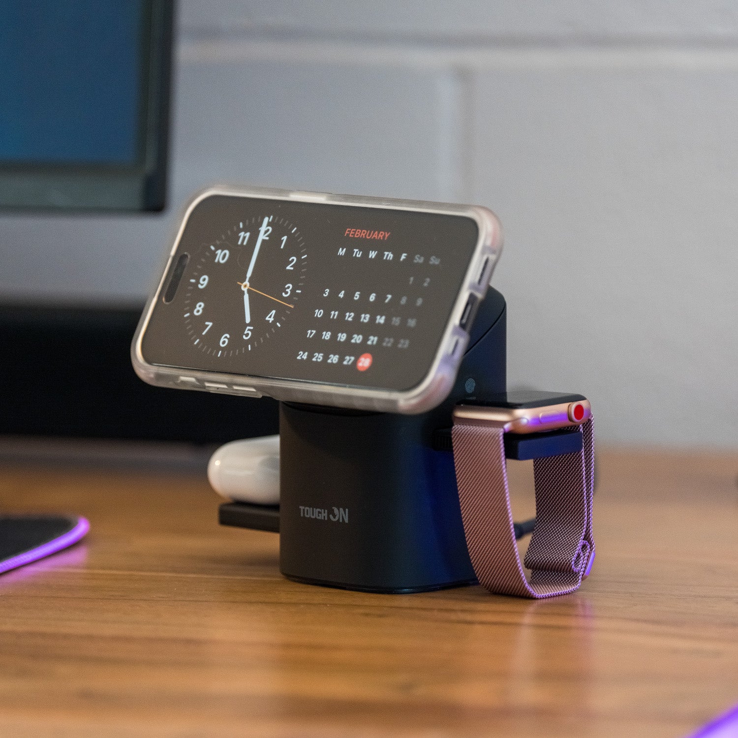 Tough On MagPro Qi2 3-in-1 Wireless Charger for Apple iPhone Watch AirPods