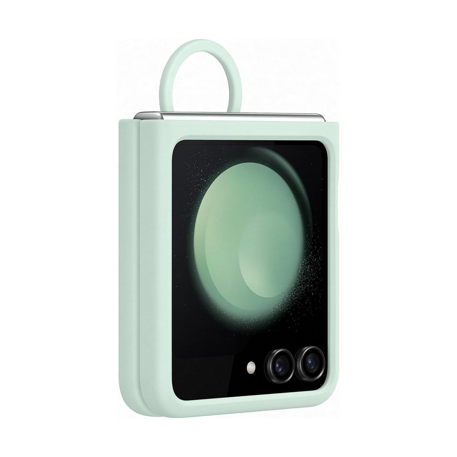 Samsung Galaxy Z Flip5 5G Silicone Cover with Ring Green