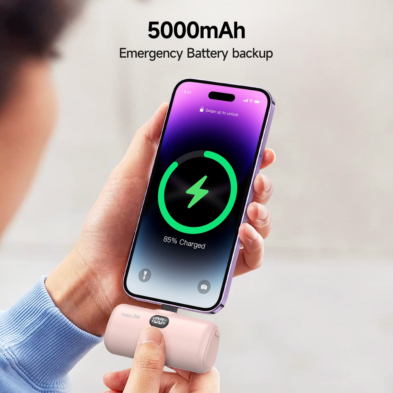 Tough On Mini Portable Charger 5000mAh Power Bank PD Fast Charging for iPhone