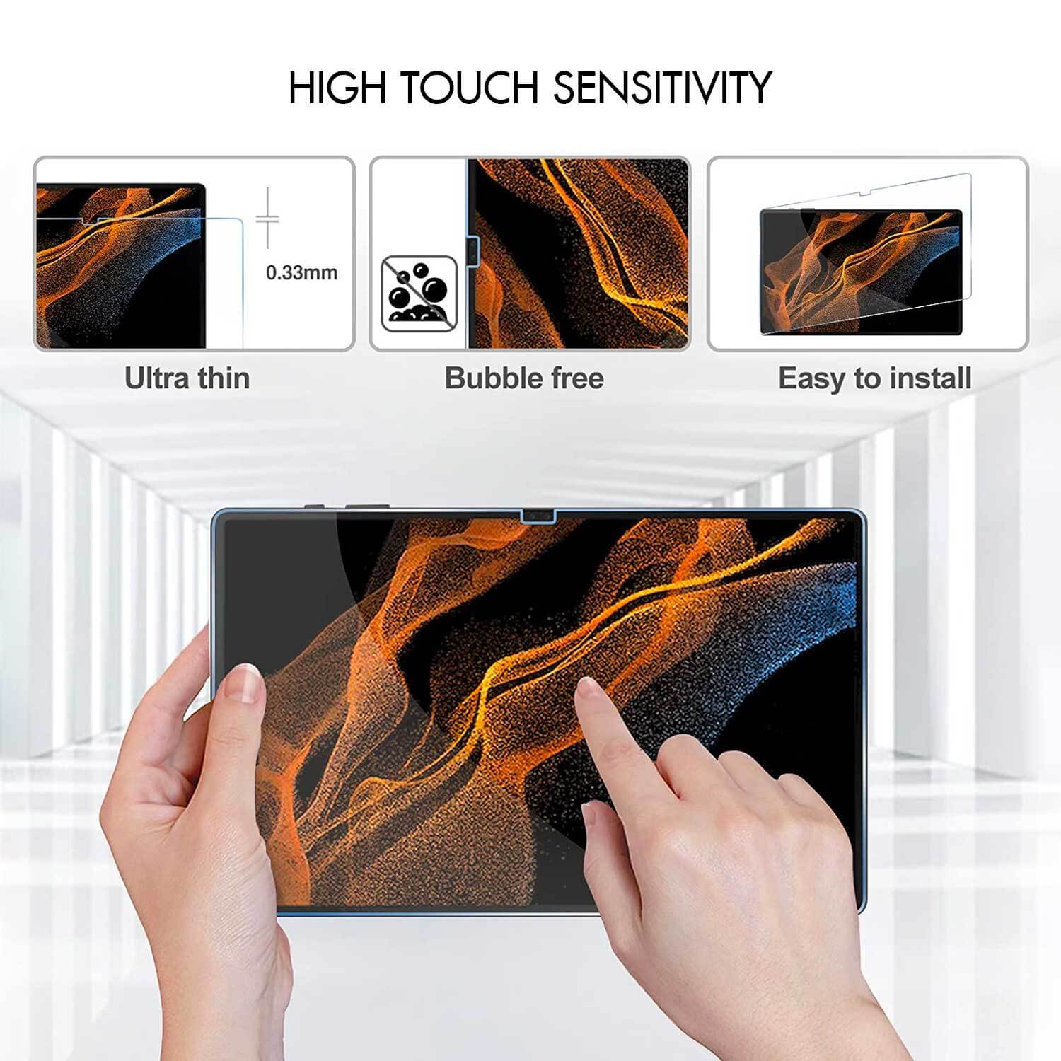 Tough On Samsung Galaxy Tab S9 Ultra Premium Tempered Glass Screen Protector