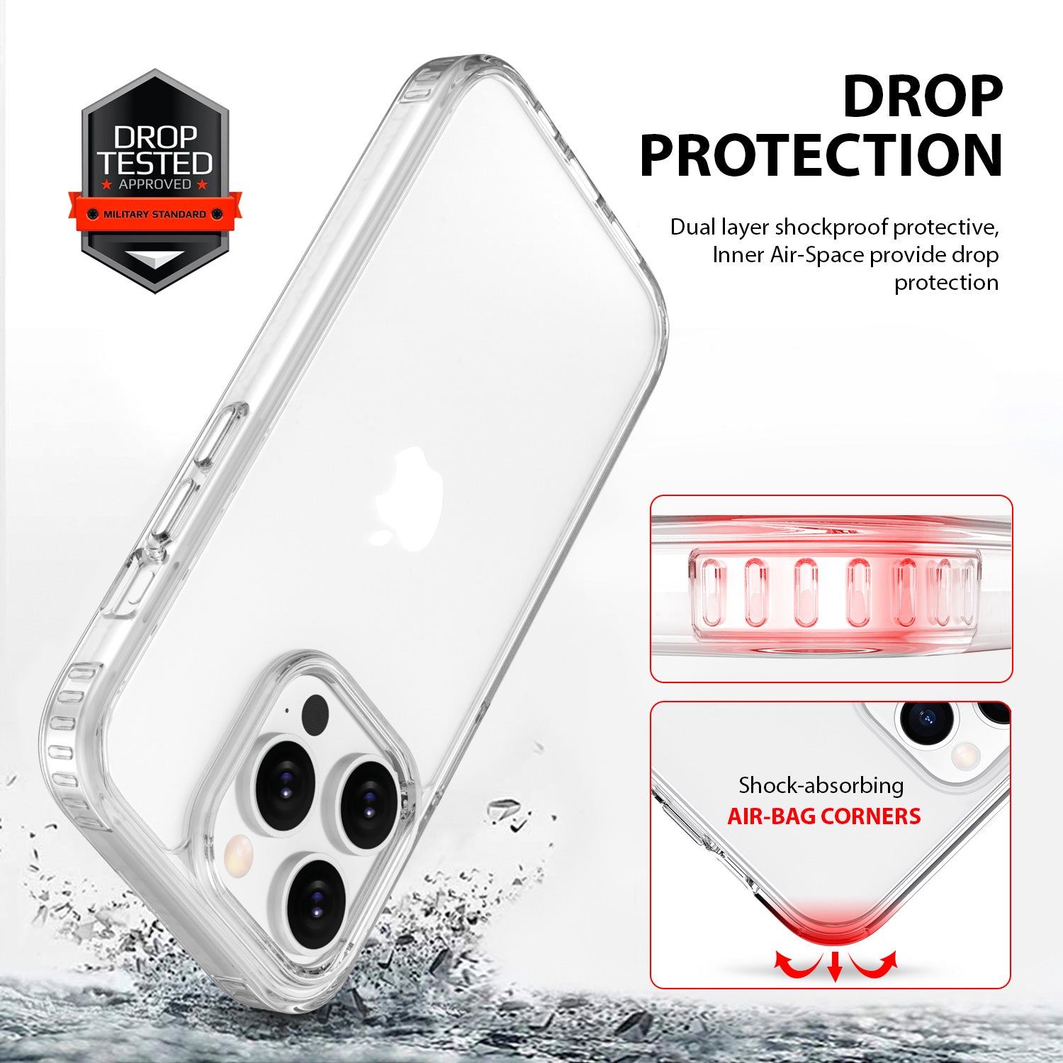 Tough On iPhone 15 Pro Max Case Clear Air