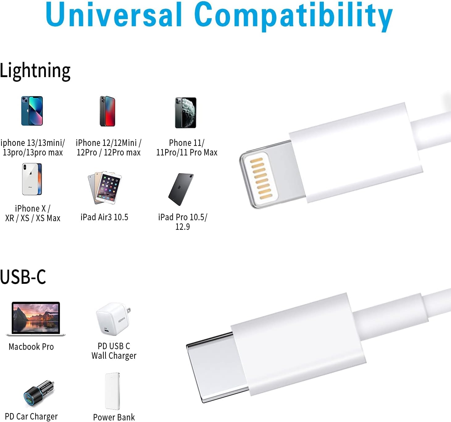 Tough On Type-C to Lightning Charging Cable 0.3M