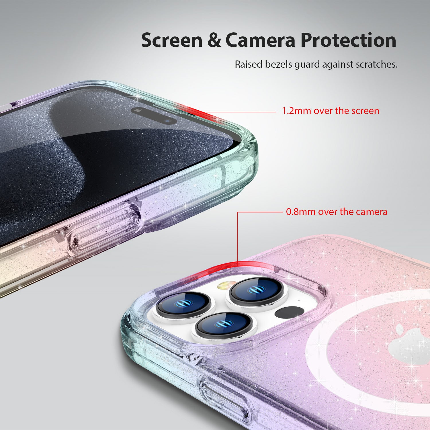 Tough On iPhone 15 Pro Max Clear Case with MagSafe