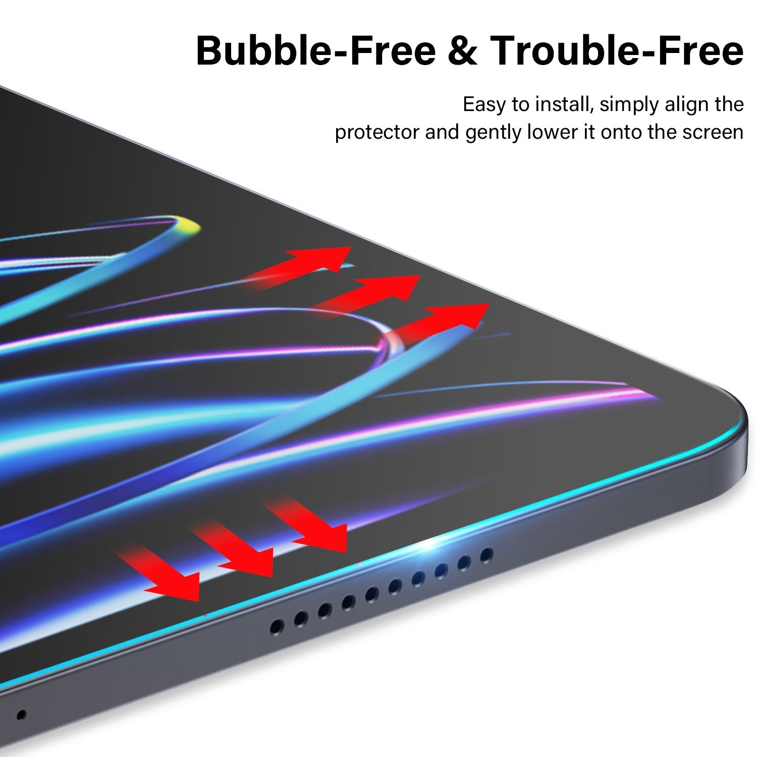 Tough On iPad Pro 11" 2024 Screen Protector Full Cover Tempered Glass