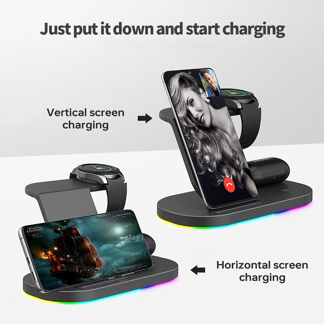 3 in 1 Wireless Charging Stand for Samsung Android Devices