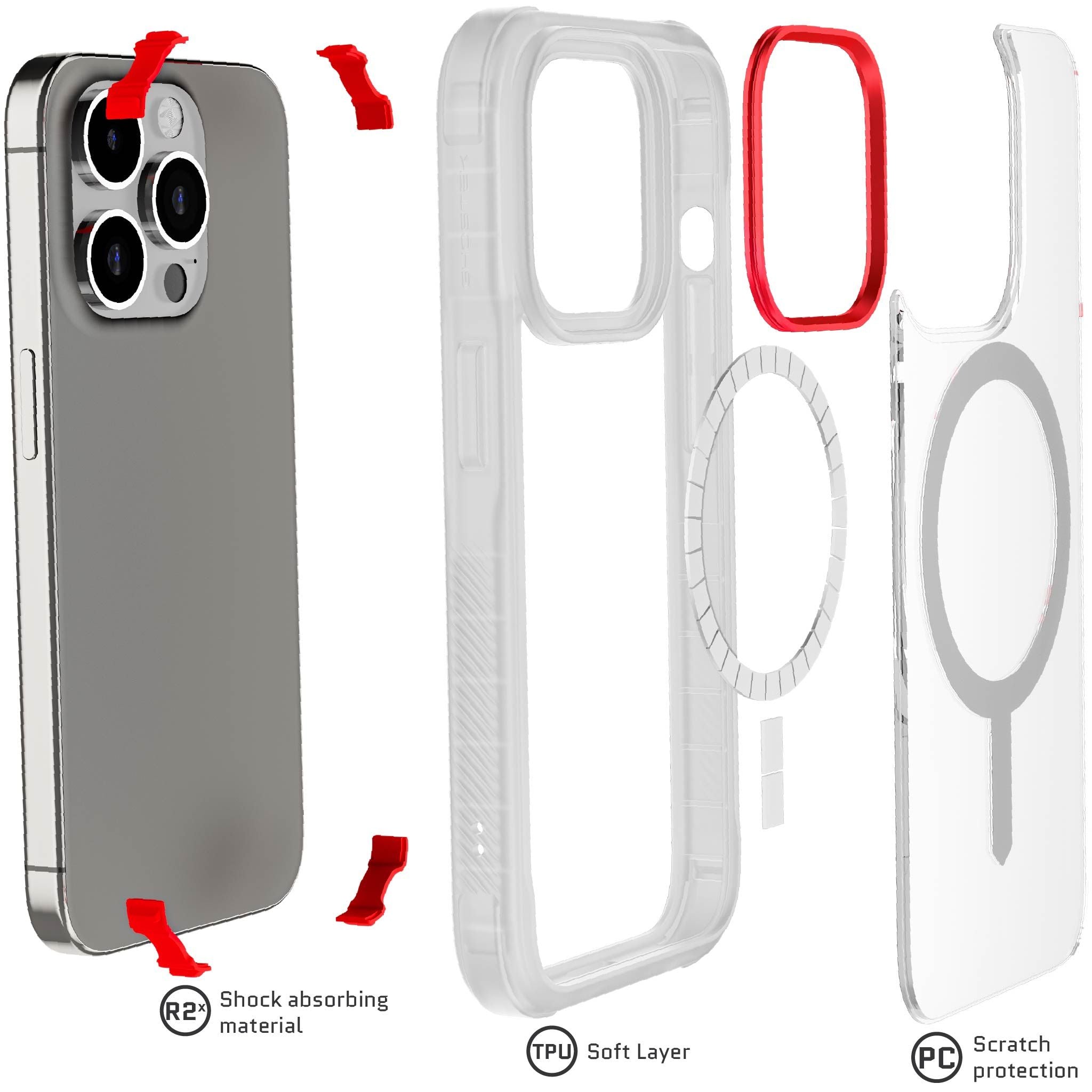 Ghostek iPhone 15 Pro Max Case Covert Ultra Thin with MagSafe