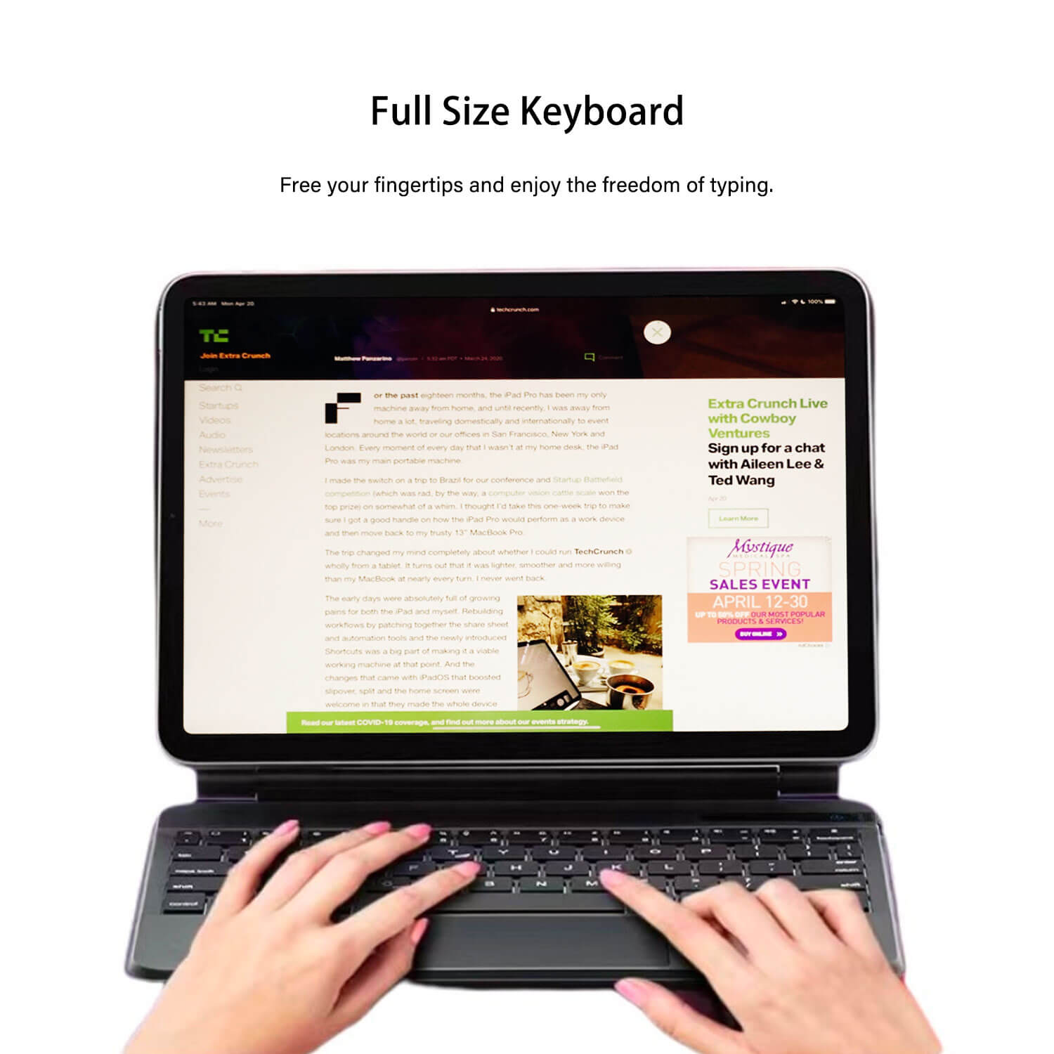 Tough On iPad Air 13" 2025 / 2024 Magic Keyboard Magnetic Case Trackpad