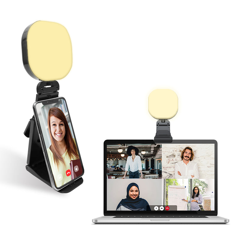 F-610C Rechargable Clip Selfie Light with Stand