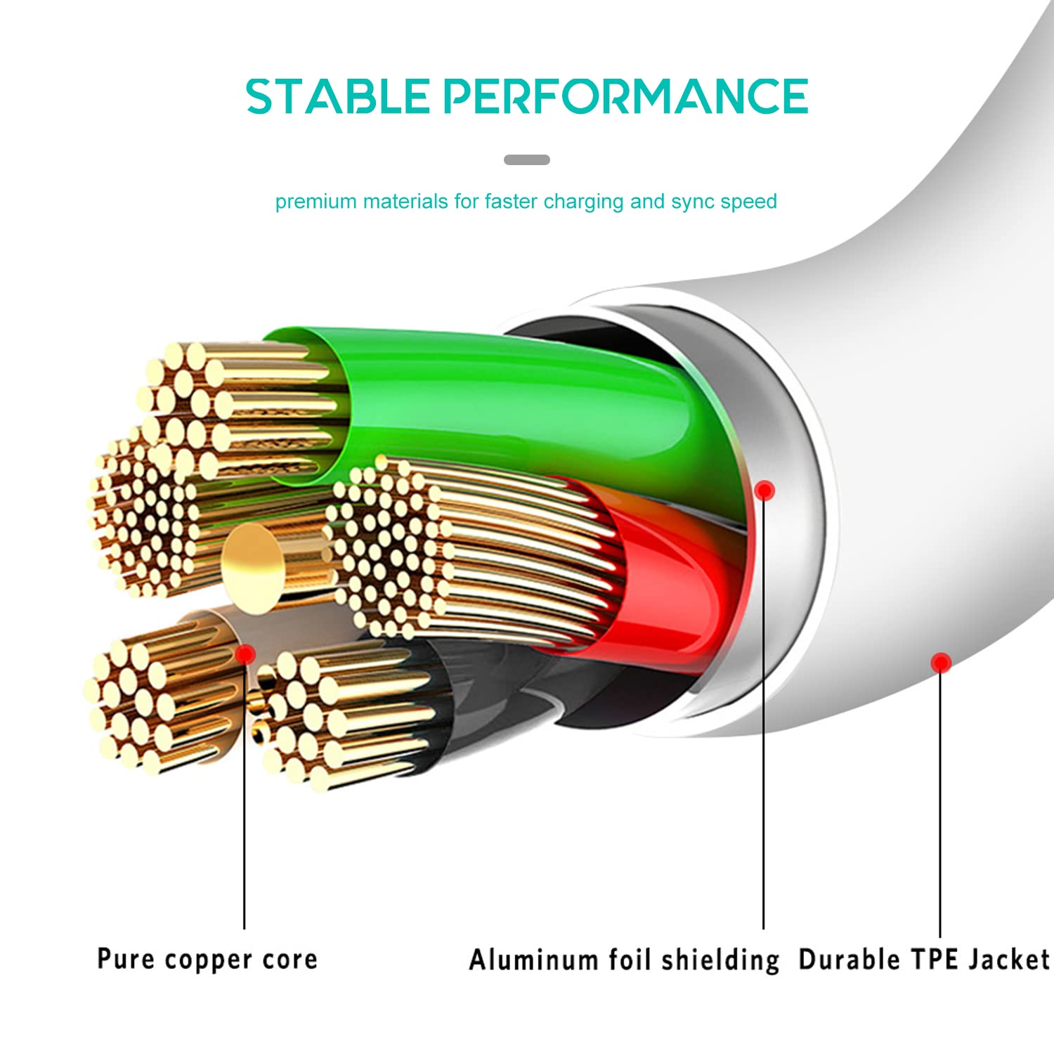 Tough On Type-A to Type-C Charging Cable 0.3M